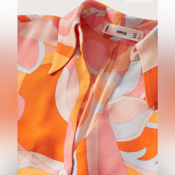 Mango Printed Flowy Dress Sz. M - Picture 11 of 13